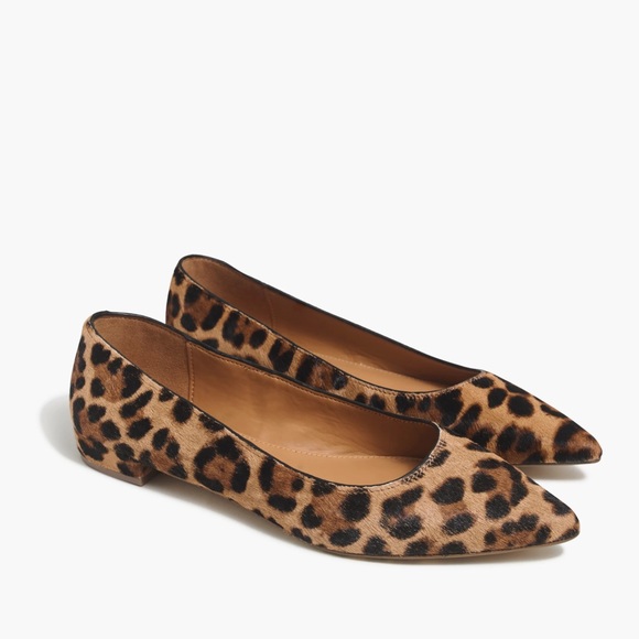 J Crew Factory Marina leopard calf hair flats - Picture 2 of 8